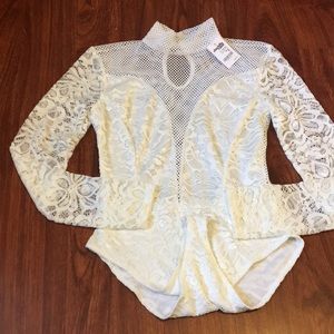 NWT Lace and mesh body suit